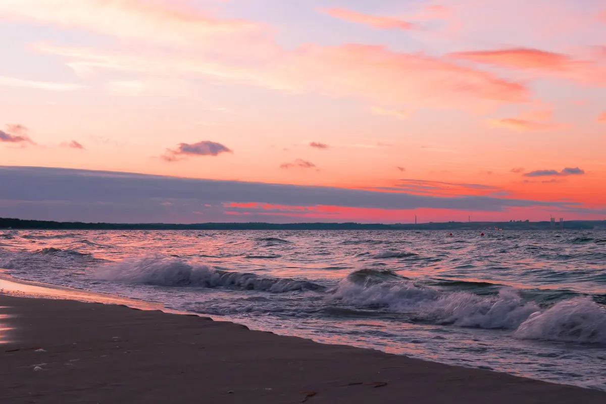 Sonnenuntergang am Strand von Binz