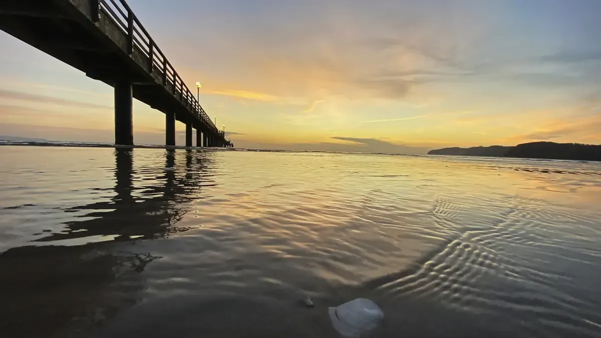 Seebrücke Binz im Sonnenaufgang