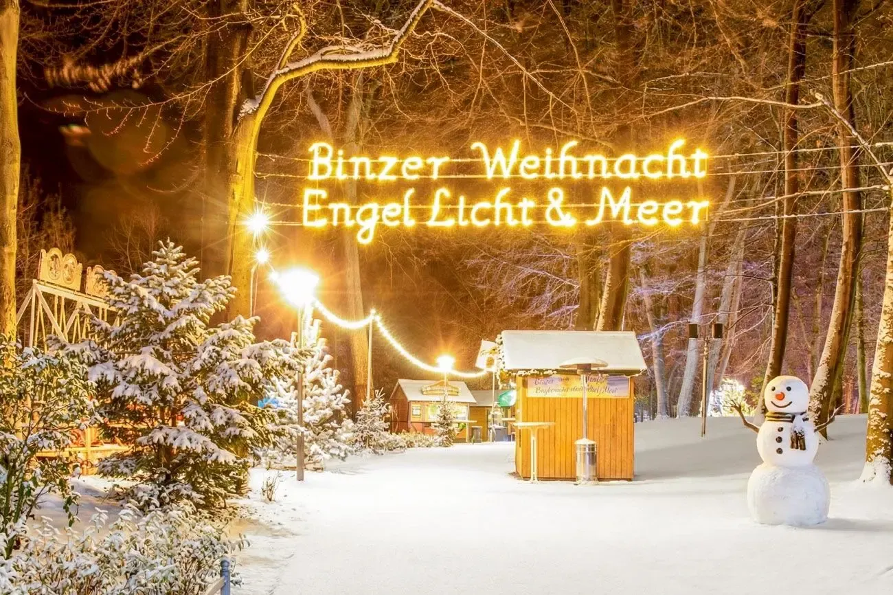 Ferien Service Rügen 2 Engel, Licht Meer Binz 2025 Weihnachtsmarkt