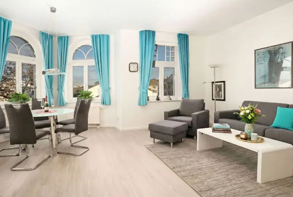 Wohnbereich Ferienwohnung 10 Haus Metropol im Ostseebad Binz